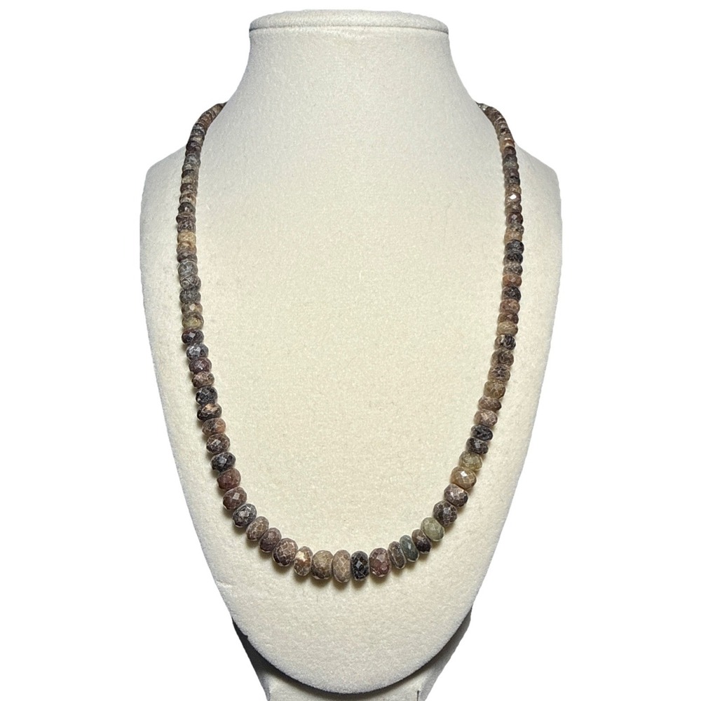 Jay King Golden Sapphire Sterling Silver Crystal Beaded Abt 20"‎ Necklace J14-11